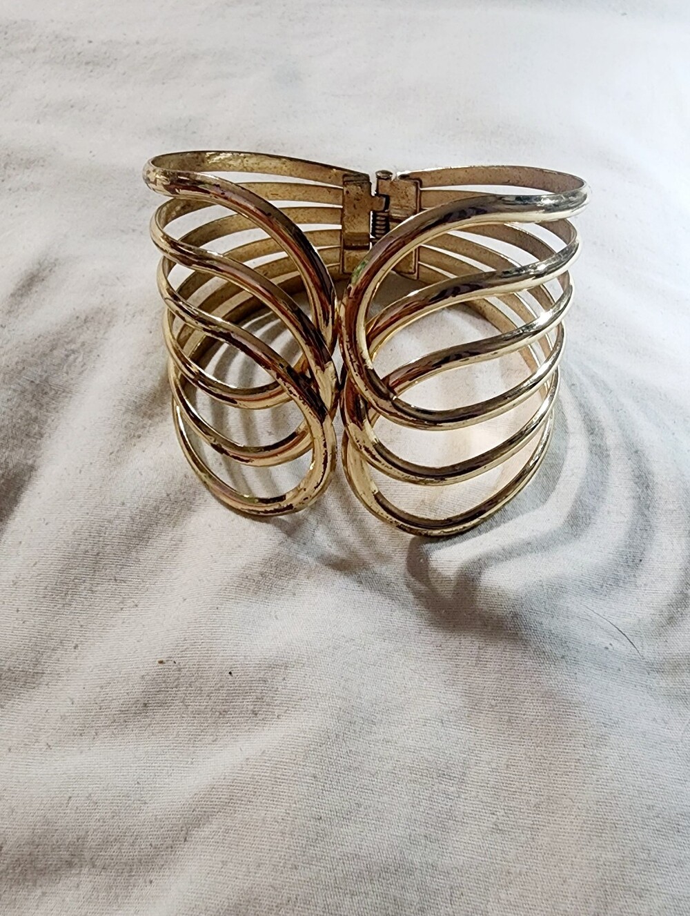 Gold Openwork Cuff Bracelet - Women Jewelry